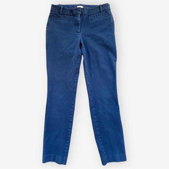 J. Crew Factory Lexie Blue Stretch Slim Chino Ankle Pants. Trousers. 0. - Picture 1 of 7